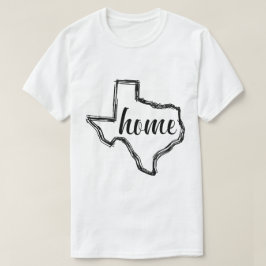 Det statliga Texas hemmet skisserar kartan T Shirt