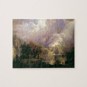 Det steniga berg landskap vid Albert Bierstadt, Pussel