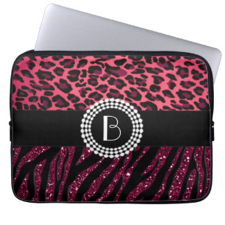 Det stilfulla djur skrivar ut sebra- och laptop sleeve