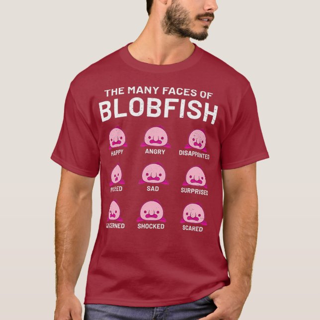 Det stora Ansiktet av bukfisk majestiskt blod T Shirt (Framsida)