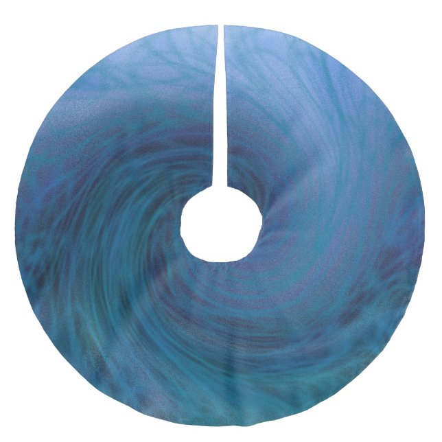 Det stora blåtthav vinkar julgrankjolen julgransmatta borstad polyester (Framsidan)