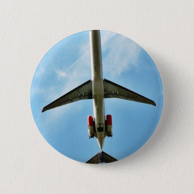 Det stora flygplan tar av knapp (Framsida)