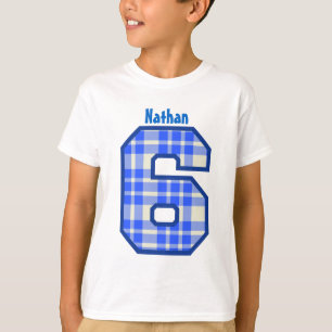 det stora mönster för 6efödelsedagplädet numre t-shirt