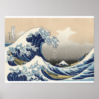 Det stora vågen utanför Kanagawa av Hokusai | Japa Poster