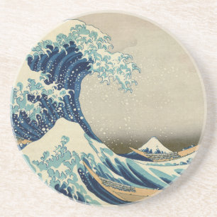 Det stora vågslaget utanför Kanagawa av Hokusai ko Underlägg
