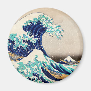 Det stora vågslaget utanför Kanagawa Vintage japan Magnet