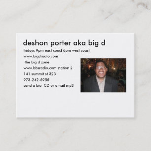 det stora zona info kortet för D Visitkort