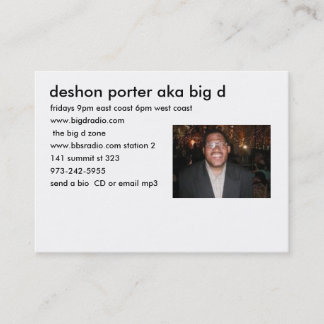 det stora zona info kortet för D Visitkort