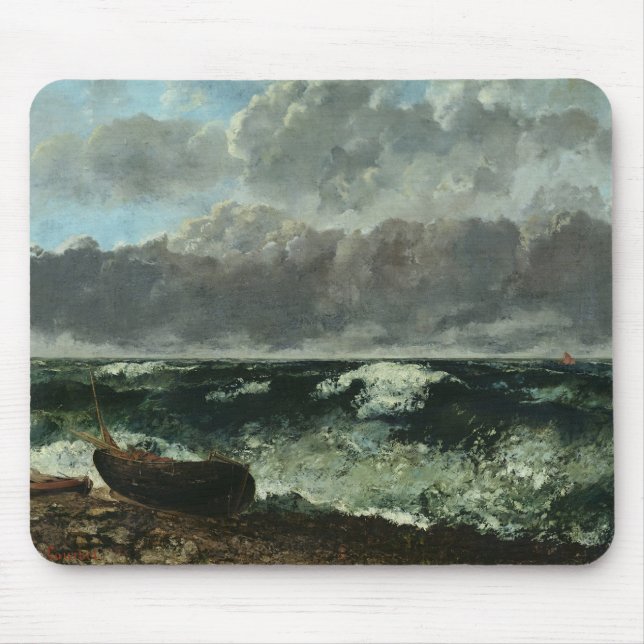 Det stormiga havet eller, vinka, 1870 musmatta (Framsidan)