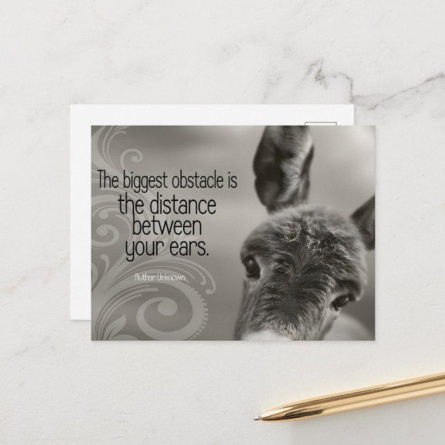 "Det största hindret" inspirationsoffert Vykort (Fram/Back In Situ)