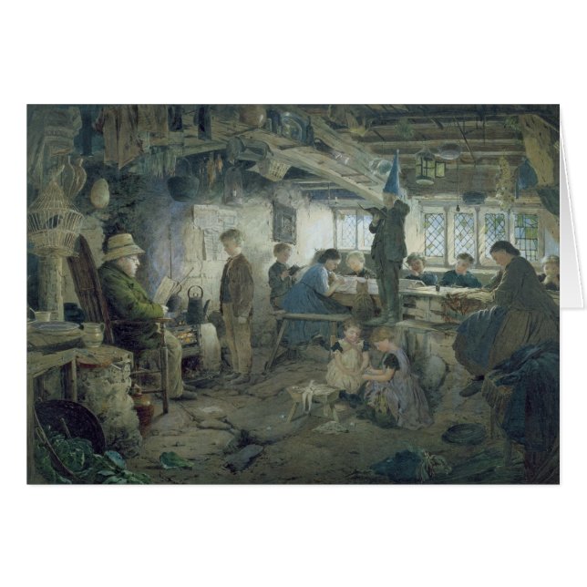 Det strikt skolar ledar-, 1868 hälsningskort (Framsidan Horizontal)