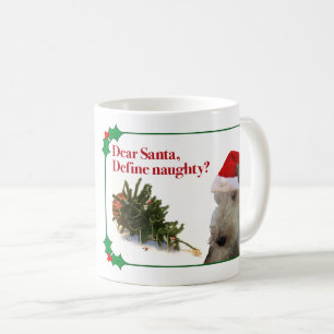 Det styggt binder foxterrierhelgdagmuggen kaffemugg