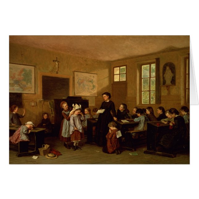 Det styggt skolar barn hälsningskort (Framsidan Horizontal)