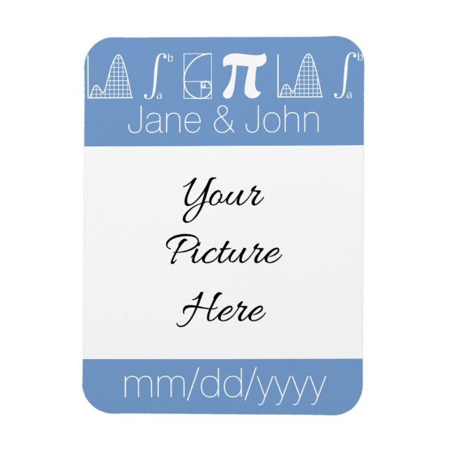 Det summerar till sig i Periwinkle Save-the-Date M Magnet (Vertikal)