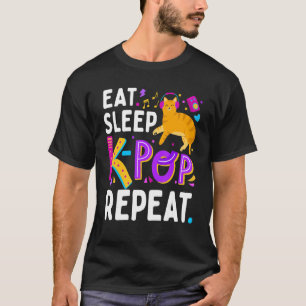 Det sväljer K Pop Repeat Cute Koreakern Fläkt T Shirt