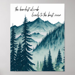Det svåraste klättret leder till den bästa vyn poster