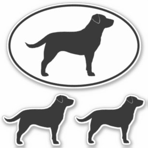 Det svart labbet för den Labrador retrieveren Klistermärken
