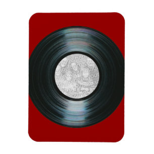 Det svart vinylrekordet verkställer den magnet
