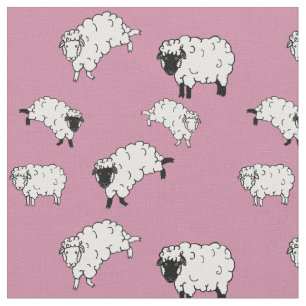 Det svart-/vitfår/lambs lite på rosor 2 tyg