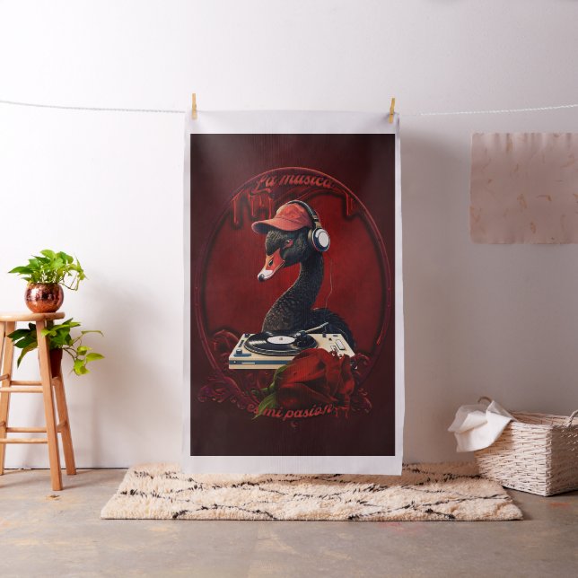 Det svarta svan, som symboliserar kreativitet tyg (In Situ)