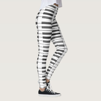 Det svartvita pianot stämm musikkonstdamasker leggings