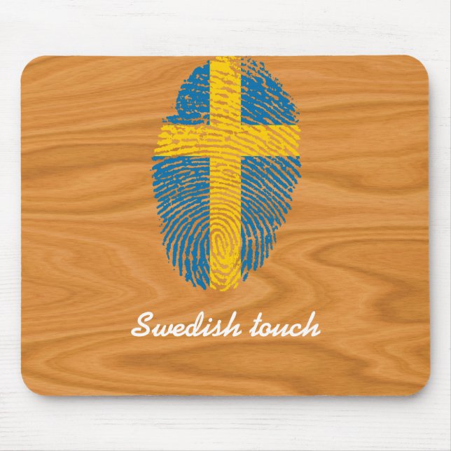 Det svenska handlag identifierar med fingeravtryck musmatta (Framsidan)