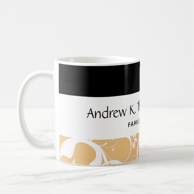 Det tand- kontoret bemannar Pro damast Kaffemugg (Vänster)