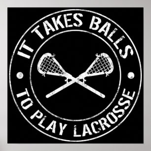 Det tar Bollar att Poster Lacrosse