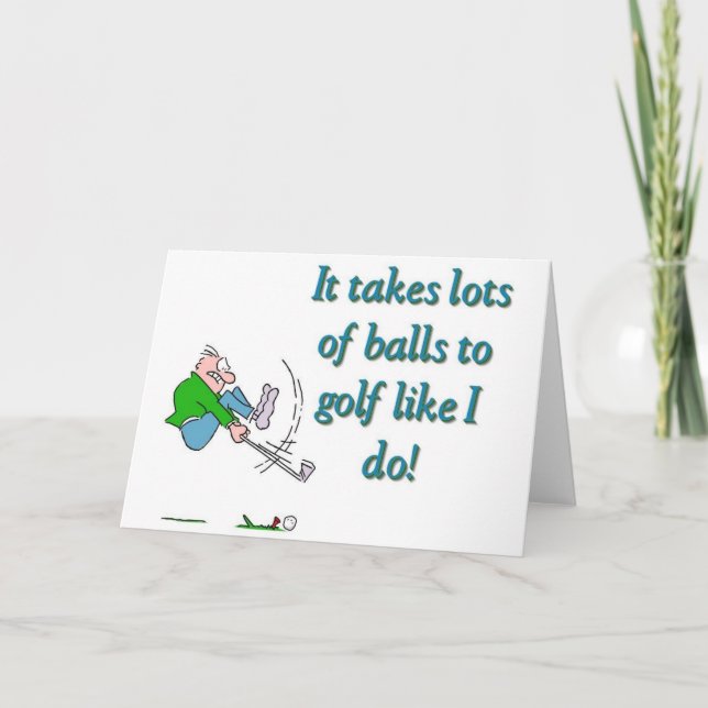 Det tar bollar för en radda till golfnågot kort (Framsida)