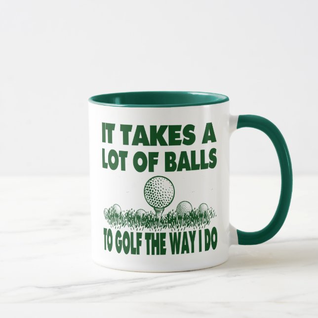 DET TAR BOLLAR FÖR EN RADDA TILL GOLFNÅGOT MUGG (Höger)
