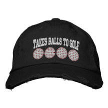 Det tar Bollar till Golf Humous Embroized Gift