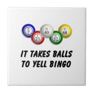 Det tar Bollar till Yell Bingo Kakelplatta