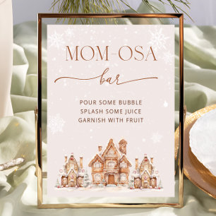 Det tar en babyskötare för byvinter Mamma-osa Pub Poster