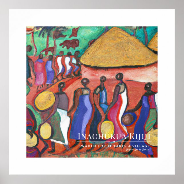 Det tar en by - Afrikas stamarv Ram Poster (Framsidan)