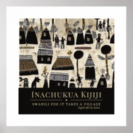 Det tar en by - Afrikas stamarv Ram Poster