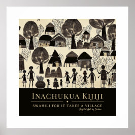 Det tar en by - Afrikas stamarv Ram Poster