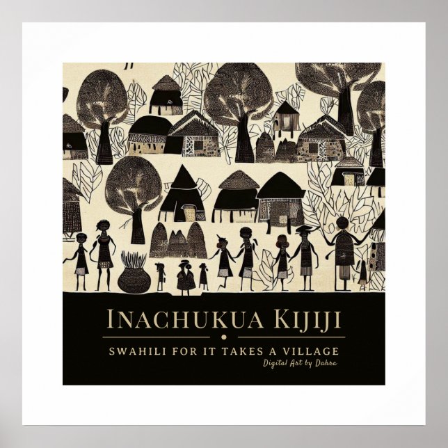 Det tar en by - Afrikas stamarv Ram Poster (Framsidan)