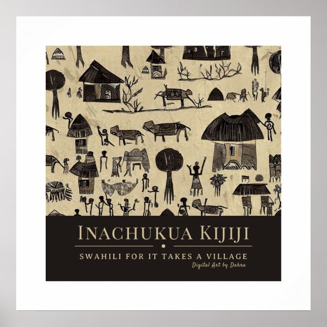 Det tar en by - Afrikas stamarv Ram Poster (Framsidan)