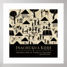 Det tar en by - Afrikas stamarv Ram Poster