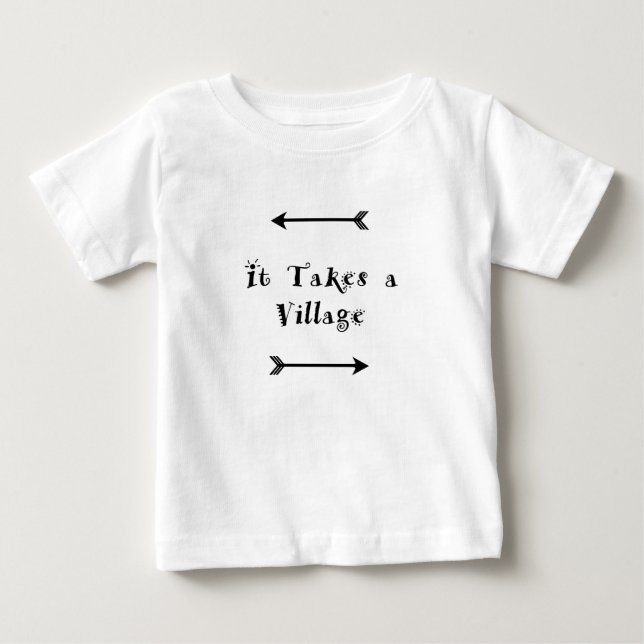 Det tar en by - barnuppfostranadoption tee shirt (Framsida)