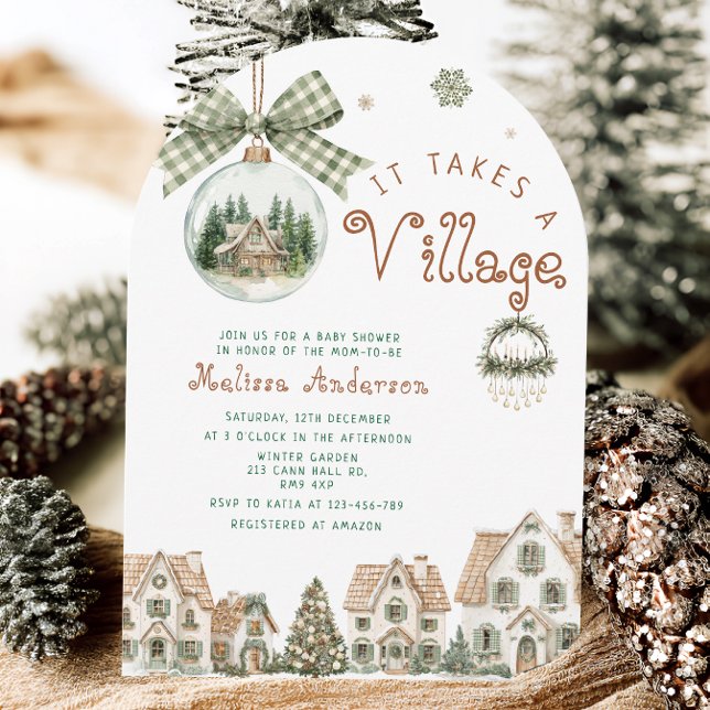 Det tar en bybo med en neutral babydusch. inbjudningar (Skapare uppladdad)