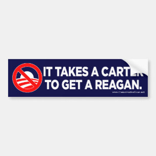 Det tar en Carter för att få en Reagan Bildekal