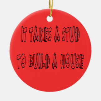 Det tar en dubba för att bygga jul Ornamen för ett Julgransprydnad Keramik