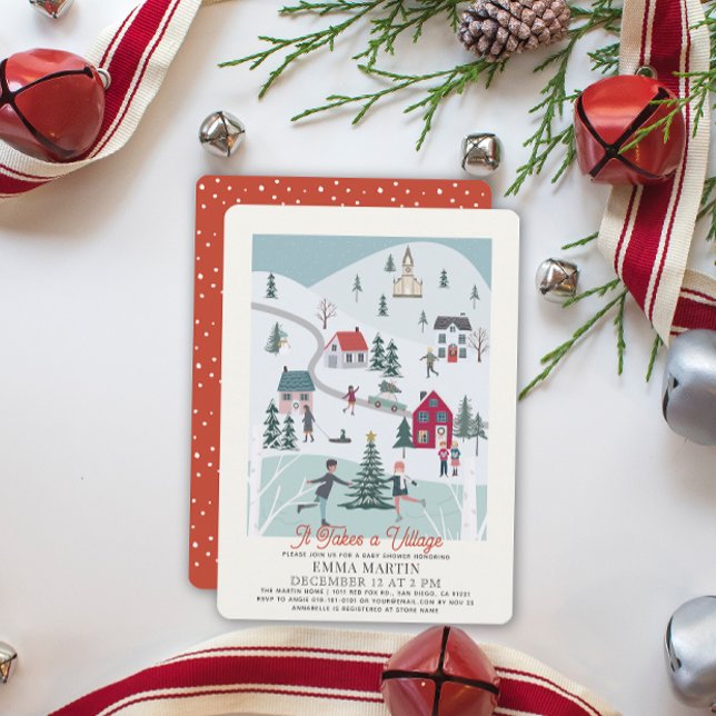 Det tar en Helgdag för babykläder i byarna Julkort (Skapare uppladdad)