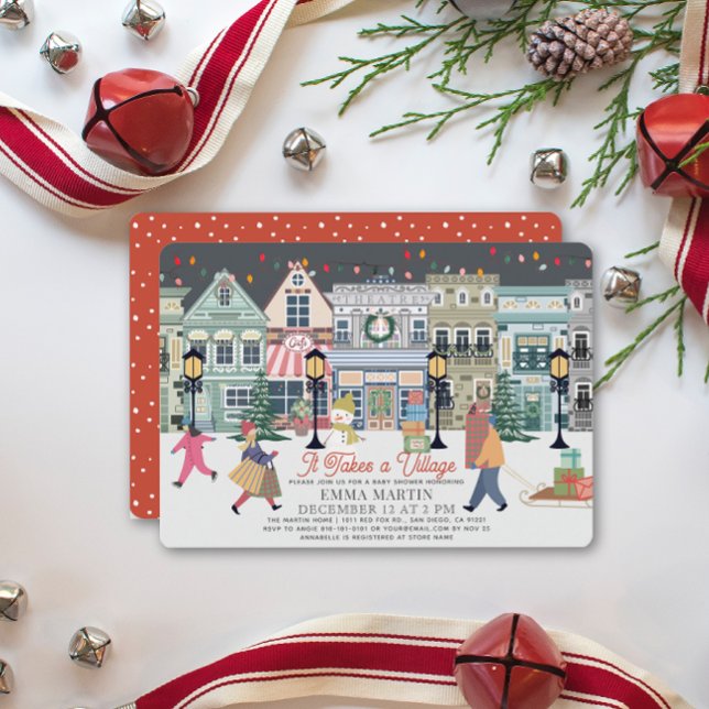 Det tar en Helgdag med en egen babydusch. Julkort (Skapare uppladdad)