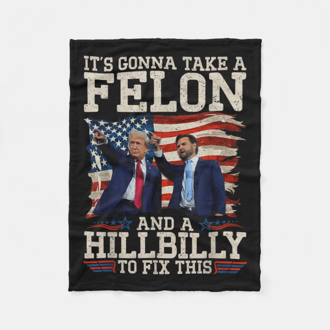 Det tar en Hillbilly och en filon att laga. Fleecefilt (Framsidan)