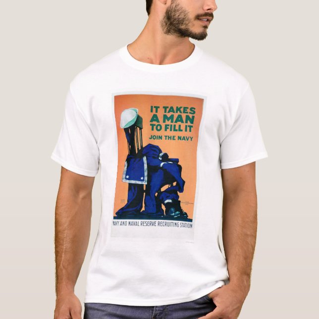 Det tar en man för att fylla ett enhetligt - t shirt (Framsida)