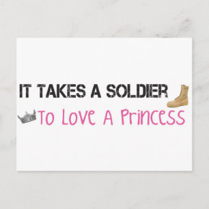 Det tar en soldat till Kärlek en prinsessa Vykort