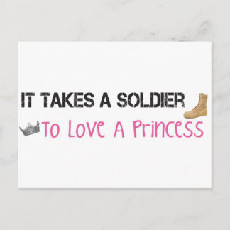 Det tar en soldat till Kärlek en prinsessa Vykort