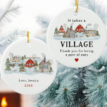 Det tar en Tack Gift med byhjälper Julgransprydnad Keramik<br><div class="desc">Det tar en Tack Gift med byhjälper</div>